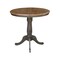 International Concepts Round 36 in Rd top ped table, 12 in leaf, 35.3 inh, counter Ht, Hickory/Washed Coal, 36 W, 48 L, Wood K45-36RXT-6B - alternate 3